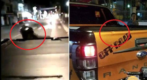Clip: Chạy xe máy thiếu quan sát, thanh niên để lại dấu răng trên ô tô bán tải