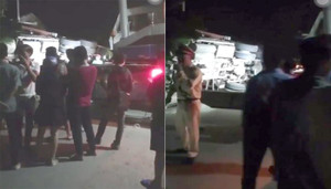 Xe đầu kéo ôm cua lật nghiêng vào nhà dân ở Yên Bái