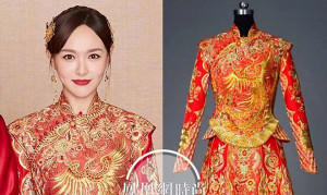 Cận cảnh váy cưới được làm trong hơn 6 tháng của Đường Yên