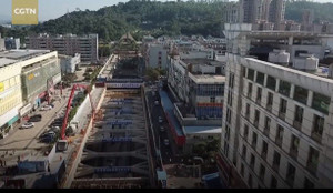 Clip: Cận cảnh ga tàu điện ngầm dài gần 1 km ở Trung Quốc