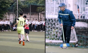 Video: Công Phượng, Bùi Tiến Dũng cải trang làm 'cao thủ ẩn dật' trong trường học