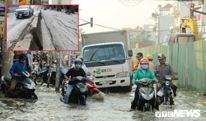 Dân gồng mình vượt 'bẫy tử thần' trên con đường ‘đau khổ’ bậc nhất TP.HCM