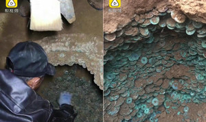 Video: Phát hiện 100.000 đồng xu cổ, nặng gần nửa tấn bị chôn vùi dưới đất