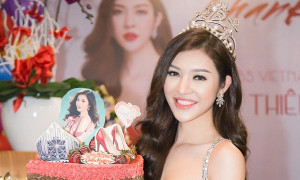 Hoa hậu Bùi Lý Thiên Hương đấu giá gây quỹ giúp đỡ các hoàn cảnh khó khăn