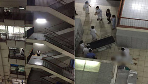 Bỏ lại dép, nam bệnh nhân leo ra lan can tầng 3 Bệnh viện Bạch Mai nhảy xuống