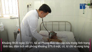 Clip: Sức khỏe nạn nhân vụ tai nạn xe bồn chở xăng giờ ra sao?