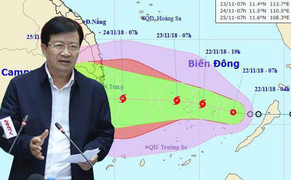 Bão số 9 giật cấp 11-12 sẽ cập bờ Khánh Hòa và Bình Thuận