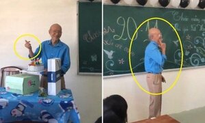 Thầy giáo 74 tuổi 'cute lạc lối', tạo dáng thả tim dễ thương khiến học sinh phát cuồng
