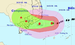 Bão Usagi giật cấp 12, tiến sát đảo Phú Quý