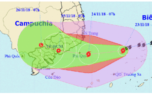 Bão số 9 hướng vào các tỉnh phía Nam, cảnh báo dông, lốc xoáy và ngập lụt diện rộng