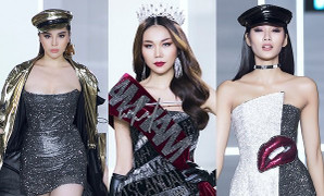 Thanh Hằng, Kỳ Duyên đầy thần thái cùng Hoàng Thùy khuấy động show thời trang