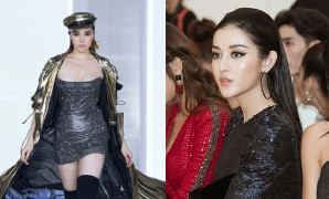 Á hậu Huyền My nhiệt tình cổ vũ Kỳ Duyên trình diễn thời trang