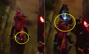 Clip: Nẹt pô ăn mừng tuyển Việt Nam trên phố và cái kết đắng