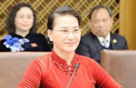 Chủ tịch Quốc hội Nguyễn Thị Kim Ngân hội kiến Tổng thống Hàn Quốc