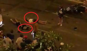 Clip: Hiện trường tai nạn khi đi 'bão', người bị thương nằm la liệt trên phố Sài Gòn