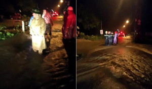 Clip: Lũ cuồn cuộn đổ về Quảng Trị trong đêm