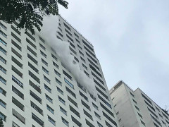 Cháy lớn ở chung cư Linh Đàm, Hà Nội