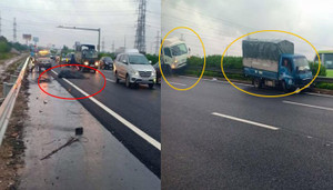 Truy tìm ô tô làm rơi cuộn sắt gây tai nạn liên hoàn trên cao tốc Pháp Vân - Cầu Giẽ