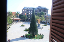 Ảnh: Cây thông Noel khổng lồ cao 12m mừng lễ Giáng sinh ở Hà Nội