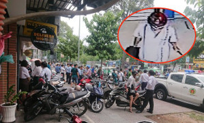 Cướp ngân hàng ở TP.HCM: Nghi phạm đốt xe máy trước khi tẩu thoát