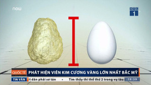 Phát hiện viên kim cương vàng to như trứng gà ở Bắc Mỹ