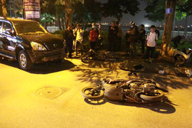 Ô tô Lexus tông gần chục xe trên phố Hà Nội: Xác định danh tính nữ tài xế say xỉn