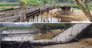Cầu vừa đổ bê tông đã sập ở Yên Bái: Xác định nguyên nhân