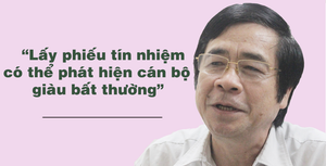 Viện trưởng Viện Xây dựng Đảng: 'Lấy phiếu tín nhiệm có thể phát hiện cán bộ giàu nhanh bất thường'