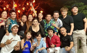 Trấn Thành, Ngọc Huyền dự sinh nhật NSƯT Hoài Linh ở nhà thờ Tổ