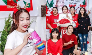 Khả Như hạnh phúc khi được fan tổ chức tiệc Giáng sinh bất ngờ