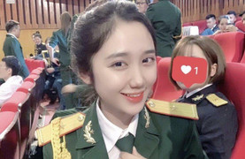 Ảnh: ‘Hot girl quân nhân’ xinh như sao Hàn gây sốt dân mạng