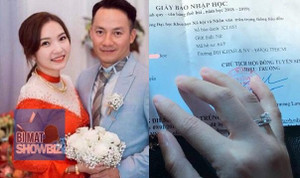 Bạn gái rapper Tiến Đạt khoe giấy nhập học nhưng ai cũng chú ý đến chiếc nhẫn kim cương