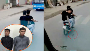 Nguyên nhân 2 kẻ đầu trần cưỡi xe máy rải đinh trước đầu xe tải ở Hà Nội