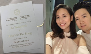Vài ngày trước hôn lễ, thiệp cưới giản dị của Lê Hiếu và vợ xinh đẹp được hé lộ
