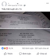 Lời nhắn vừa hài hước vừa tâm lý của thầy giáo trong đề cương Toán gây 'bão mạng'