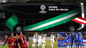 Khẩu hiệu đặc biệt trên xe bus chở đội tuyển Việt Nam tại Asian Cup 2019