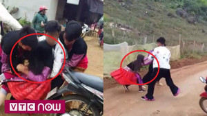 Xôn xao clip bé gái vùng vẫy khóc thét khi bị nhóm thanh niên 'bắt vợ' ở Hòa Bình