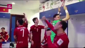Clip: Tuyển thủ Việt Nam tưng bừng ăn mừng sau khi vào tứ kết