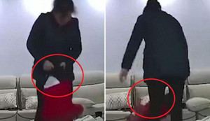 Phẫn nộ clip bảo mẫu giật lắc, quăng quật bé 10 tháng tuổi như đồ chơi