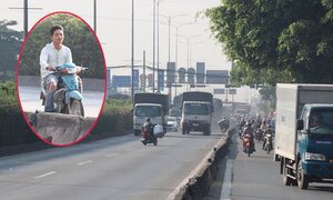 Hàng loạt xe máy chạy vào đường cấm, quay đầu trốn cảnh sát ở TP.HCM