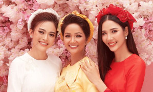 H’Hen Niê cùng Hoàng Thùy, Mâu Thủy khoe nhan sắc rạng rỡ