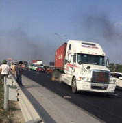 Xe container tông chết công nhân đang sửa đường cao tốc Pháp Vân - Cầu Giẽ