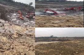 Ngang nhiên khai thác đất trái phép ở Đông Triều, Quảng Ninh