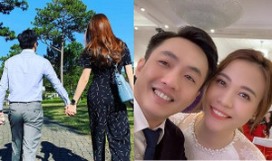 Cường Đô la nắm chặt tay Đàm Thu Trang khi đi du lịch đầu năm