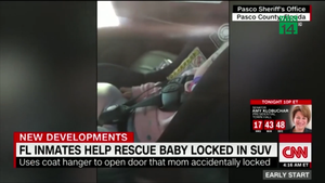 Video: Tù nhân Mỹ trổ tài bẻ khóa, giải cứu em bé 1 tuổi mắc kẹt trong ô tô