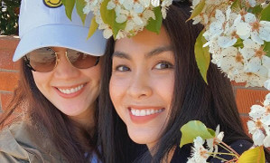 Thân Thúy Hà rạng rỡ bên Tăng Thanh Hà sau khi sinh con thứ 2