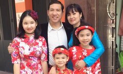 'Táo Kinh tế' Quang Thắng hạnh phúc bên vợ và ba con