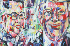 Họa sĩ Việt mong được tặng bức tranh chân dung cho 2 nhà lãnh đạo Mỹ - Triều tại Hà Nội