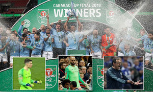 Điểm nhấn chung kết Carabao Cup: Kompany bị giành cúp, trọng tài té ngửa