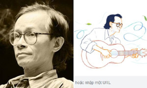 Cố nhạc sĩ Trịnh Công Sơn là người Việt Nam đầu tiên được Google Doodles vinh danh